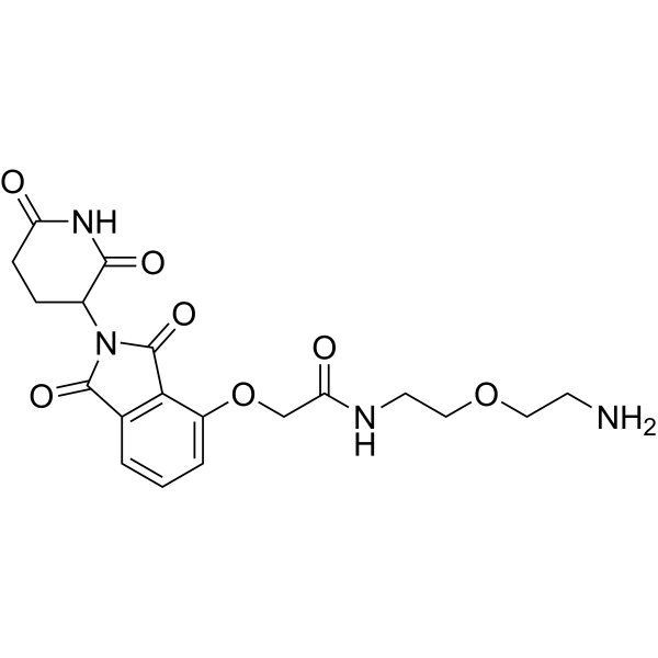 Thalidomide-O-amido-PEG-C2-NH2 Chemical Structure