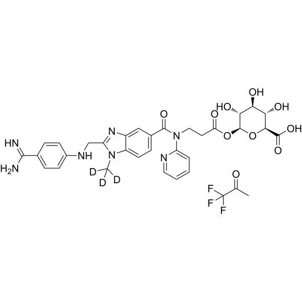 Dabigatran acyl-β-D-glucuronide-d<sub>3</sub> TFA Chemical Structure