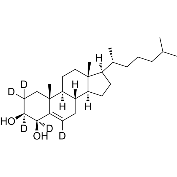 4β-Hydroxycholesterol-d<sub>5</sub> Chemical Structure
