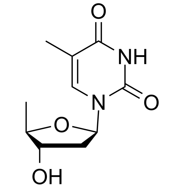 5′-Deoxythymidine Chemical Structure