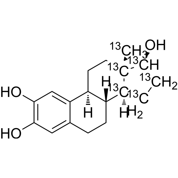 2-Hydroxyestradiol-<sup>13</sup>C<sub>6</sub> Chemical Structure