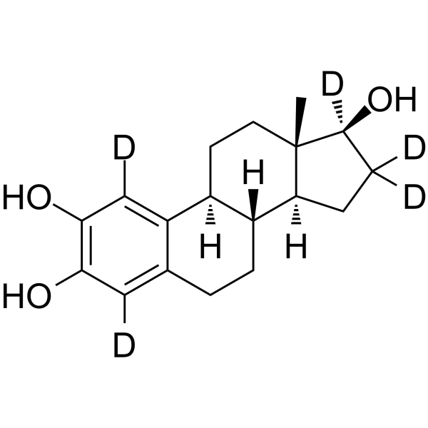 2-Hydroxyestradiol-d<sub>5</sub> Chemical Structure