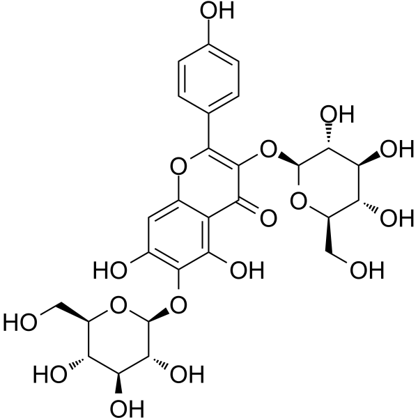 6-Hydroxykaempferol 3,6-diglucoside Chemical Structure