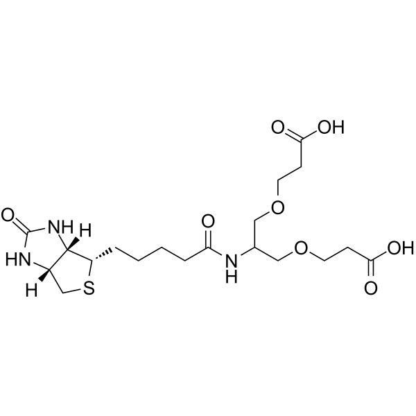 2-(Biotin-amido)-1,3-bis-(C1-PEG1-acid) Chemical Structure