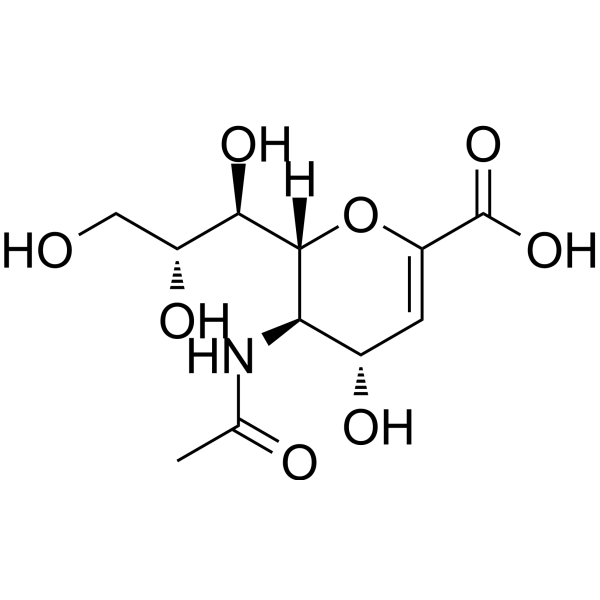 2,3-Dehydro-2-deoxy-N-acetylneuraminic acid Chemical Structure