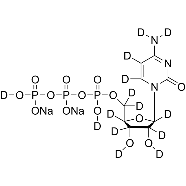 Cytidine-5′-triphosphate-d<sub>14</sub> disodium Chemical Structure