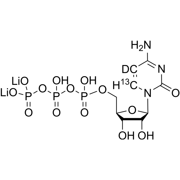 Cytidine-5'-triphosphate-<sup>13</sup>C,d<sup>1</sup> dilithium Chemical Structure