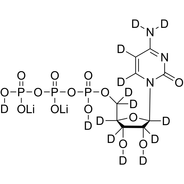Cytidine-5'-triphosphate-d<sub>14</sub> dilithium Chemical Structure