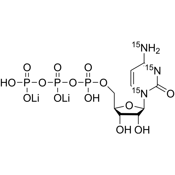 Cytidine-5'-triphosphate-<sup>15</sup>N<sub>3</sub> dilithium Chemical Structure