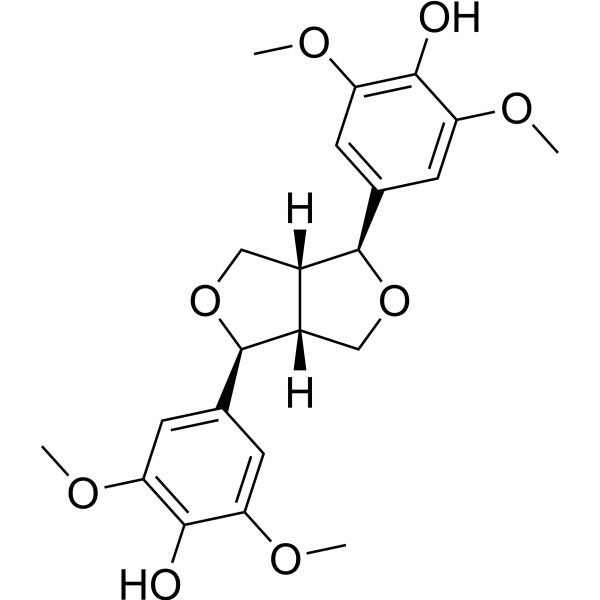 (+)-Syringaresinol Chemical Structure
