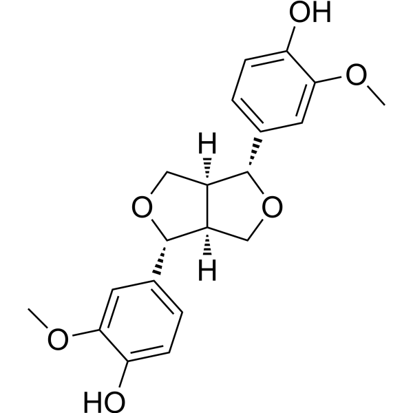 (-)-Pinoresinol Chemical Structure