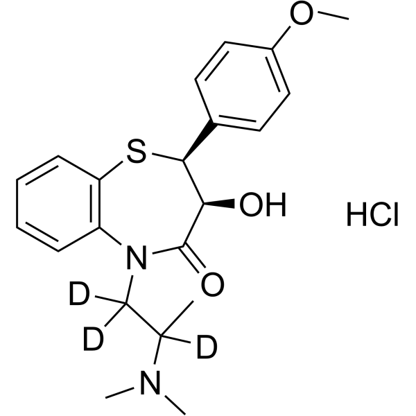 Desacetyl Diltiazem-d<sub>4</sub> hydrochloride Chemical Structure