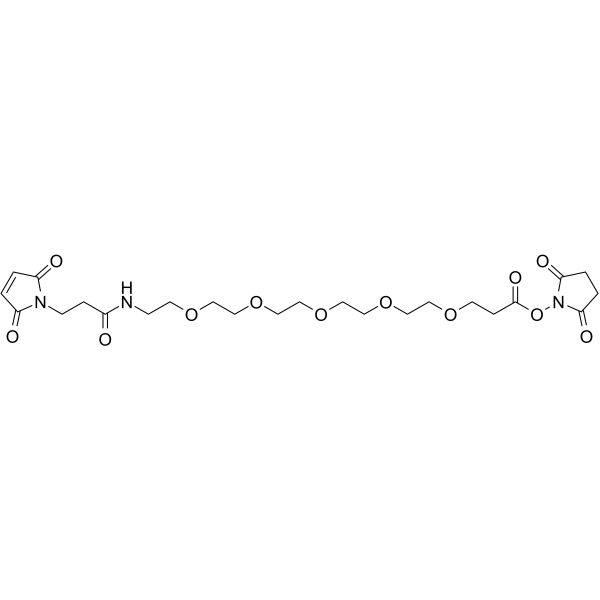 Mal-amido-PEG5-C2-​NHS ester Chemical Structure