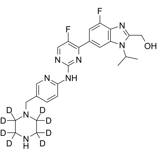 Abemaciclib metabolite M18-d<sub>8</sub> Chemical Structure