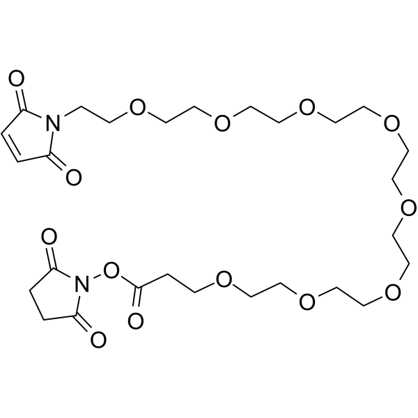 Mal-PEG8-NHS ester Chemical Structure