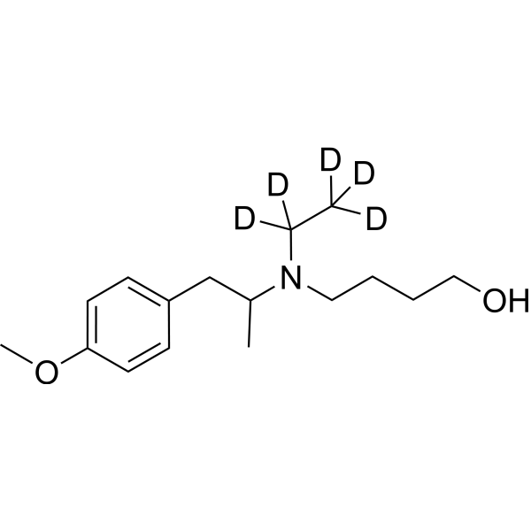Mebeverine alcohol-d<sub>5</sub> Chemical Structure