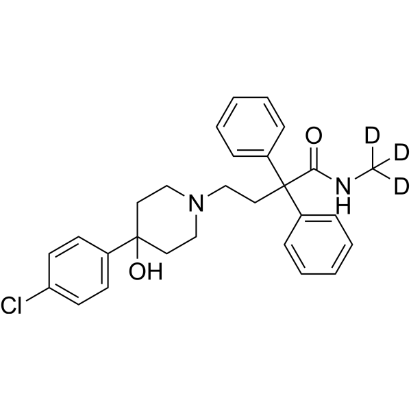 N-Desmethyl-loperamide-d<sub>3</sub> Chemical Structure