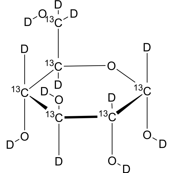 alpha-D-glucose-<sup>13</sup>C<sub>6</sub>,d<sub>12</sub> Chemical Structure