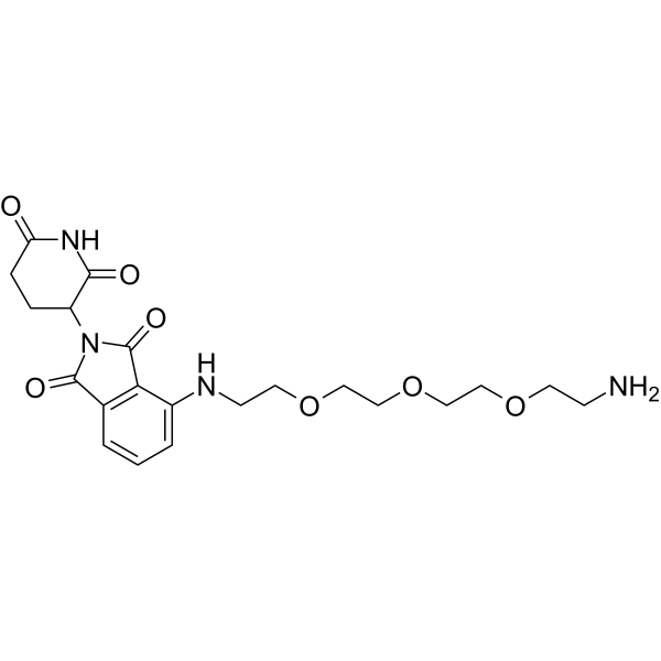 Pomalidomide-PEG3-C2-NH2 Chemical Structure
