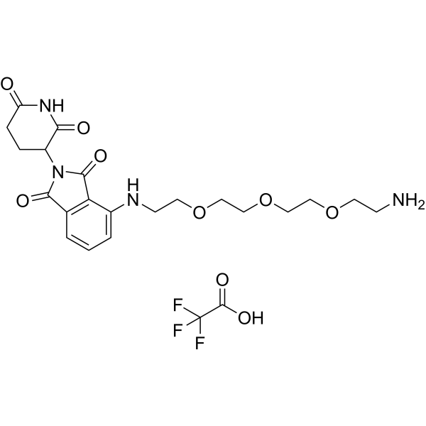 Pomalidomide-PEG3-C2-NH2 TFA Chemical Structure