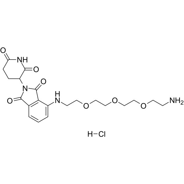 Pomalidomide-PEG3-C2-NH2 hydrochloride Chemical Structure