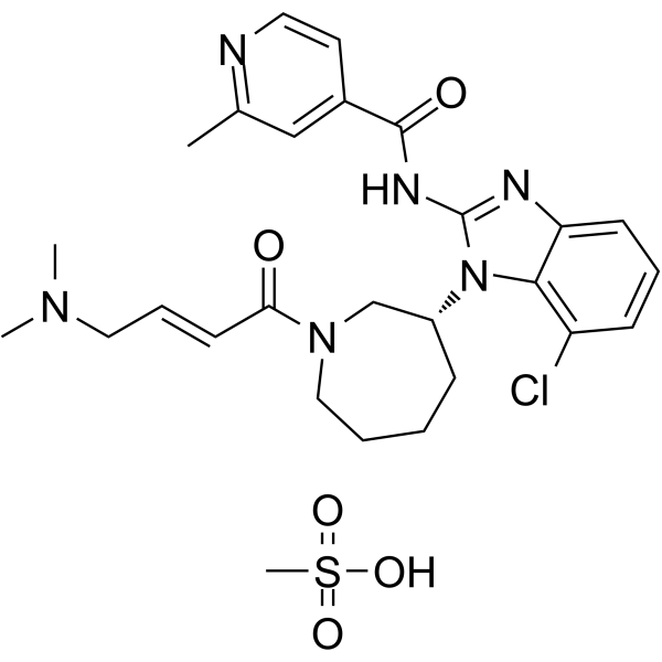 Nazartinib mesylate Chemical Structure