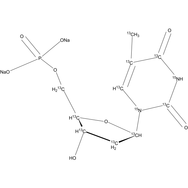 Thymidine-<em>5</em>'-monophosphate-13C10,15N2 disodium