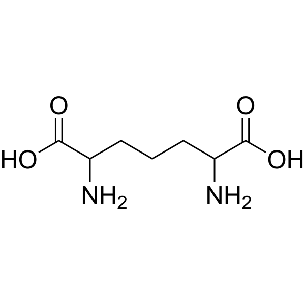 2,6-Diaminoheptanedioic acid Chemical Structure