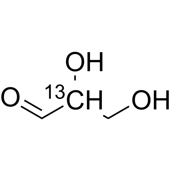 DL-Glyceraldehyde-2-<sup>13</sup>C Chemical Structure