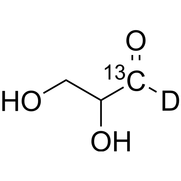 DL-Glyceraldehyde-<sup>13</sup>C,d Chemical Structure