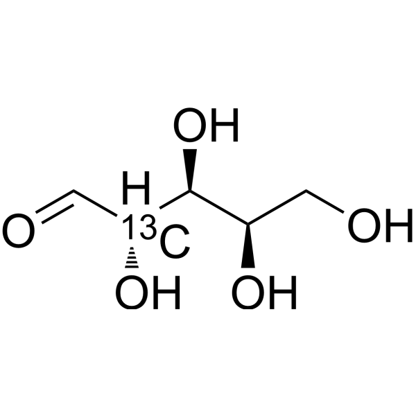 D-Lyxose-<sup>13</sup>C-3 Chemical Structure