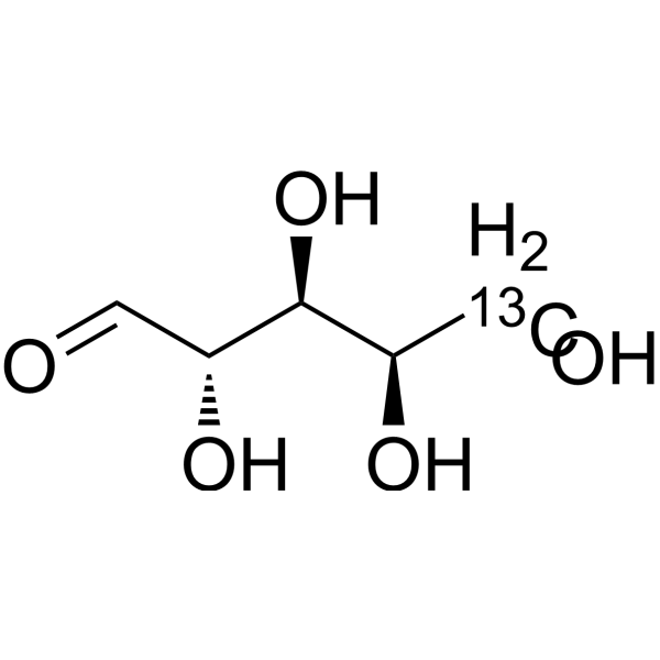 D-Lyxose-<sup>13</sup>C-4 Chemical Structure