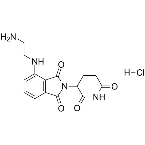 Pomalidomide-C2-NH2 hydrochloride Chemical Structure