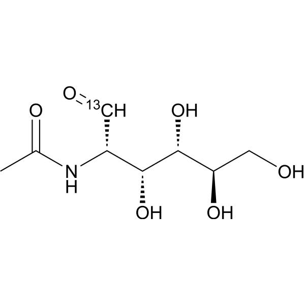 N-Acetyl-D-mannosamine-<sup>13</sup>C Chemical Structure