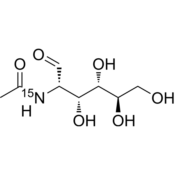 N-Acetyl-D-mannosamine-<sup>15</sup>N Chemical Structure