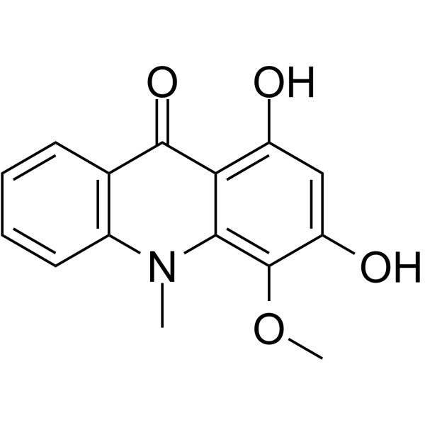 1,3-Dihydroxy-4-methoxy-10-methylacridin-9(10H)-one Chemical Structure