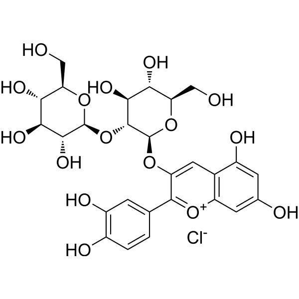 Cyanidin <em>3</em>-sophoroside chloride