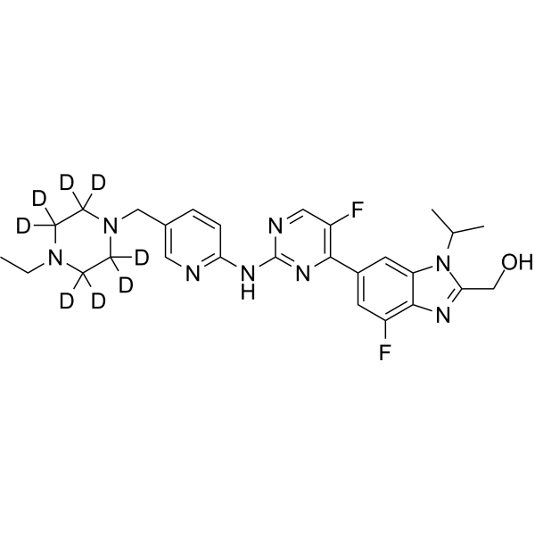Abemaciclib metabolite M20-d<sub>8</sub> Chemical Structure