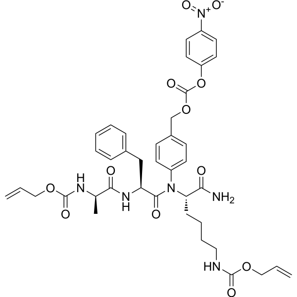 Aloc-D-Ala-Phe-Lys(Aloc)-PAB-PNP Chemical Structure