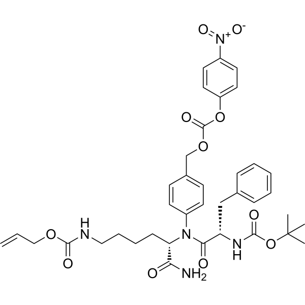 Boc-Phe-(Alloc)Lys-PAB-PNP Chemical Structure