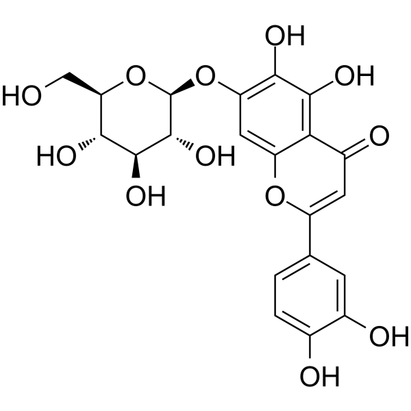 6-Hydroxyluteolin 7-glucoside Chemical Structure