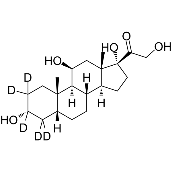 Tetrahydrocortisol-d<sub>5</sub> Chemical Structure