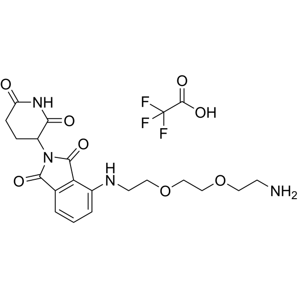 Thalidomide-PEG2-C2-NH2 TFA Chemical Structure