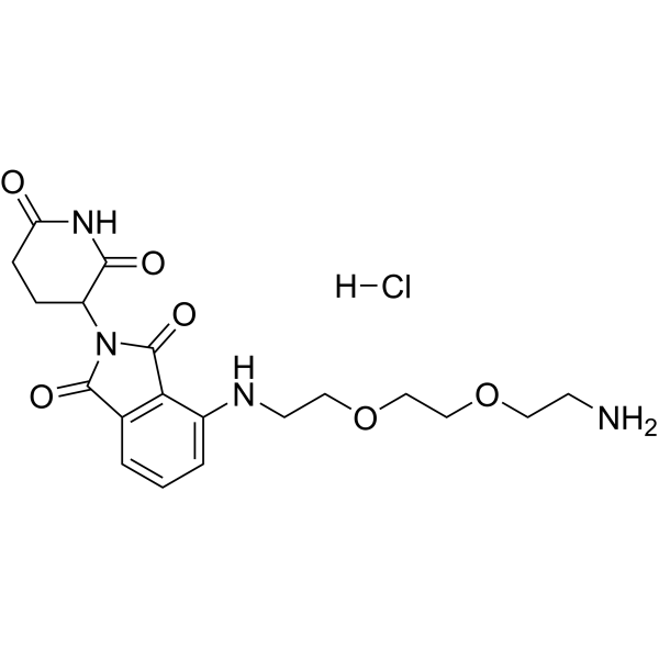 Thalidomide-PEG2-C2-NH2 hydrochloride Chemical Structure