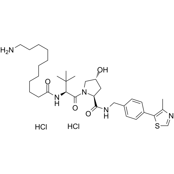 (S,R,S)-AHPC-C10-NH2 dihydrochloride Chemical Structure