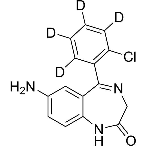 7-Aminoclonazepam-d<sub>4</sub> Chemical Structure