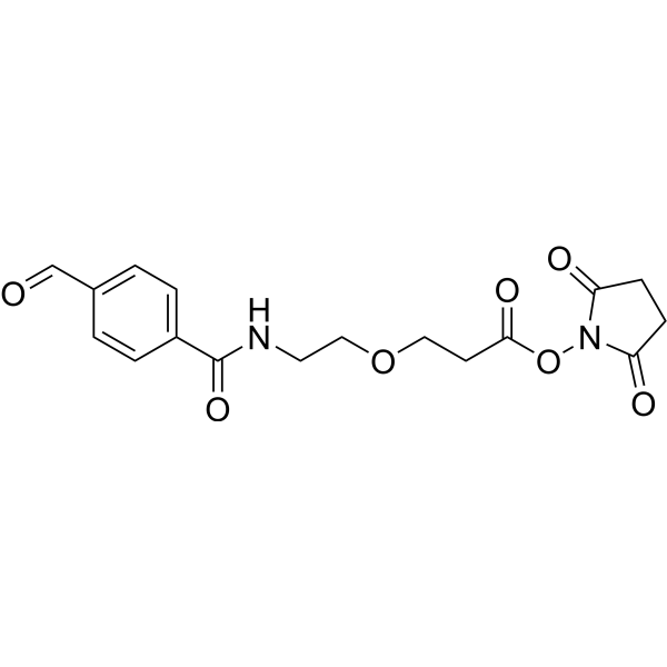 Ald-Ph-amido-PEG1-C2-NHS ester Chemical Structure