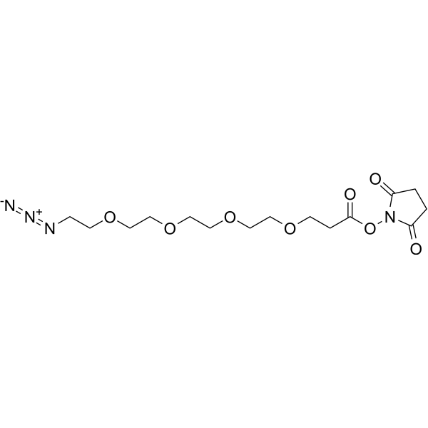 N3-PEG4-C2-NHS ester Chemical Structure