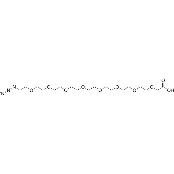 N3-PEG8-CH2COOH Chemical Structure