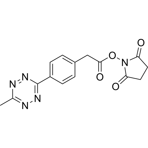 Methyltetrazine-Ph-NHS ester Chemical Structure